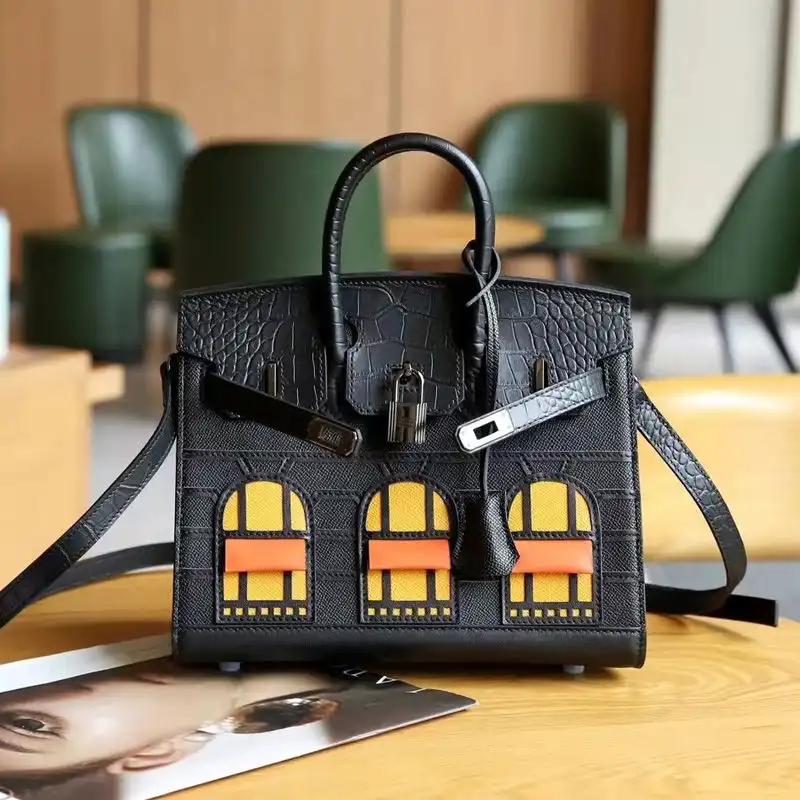 Affordable Hermes Birkin Faubourg Bag Alligator & Epsom Leather Palladium Hardware In Black 0131