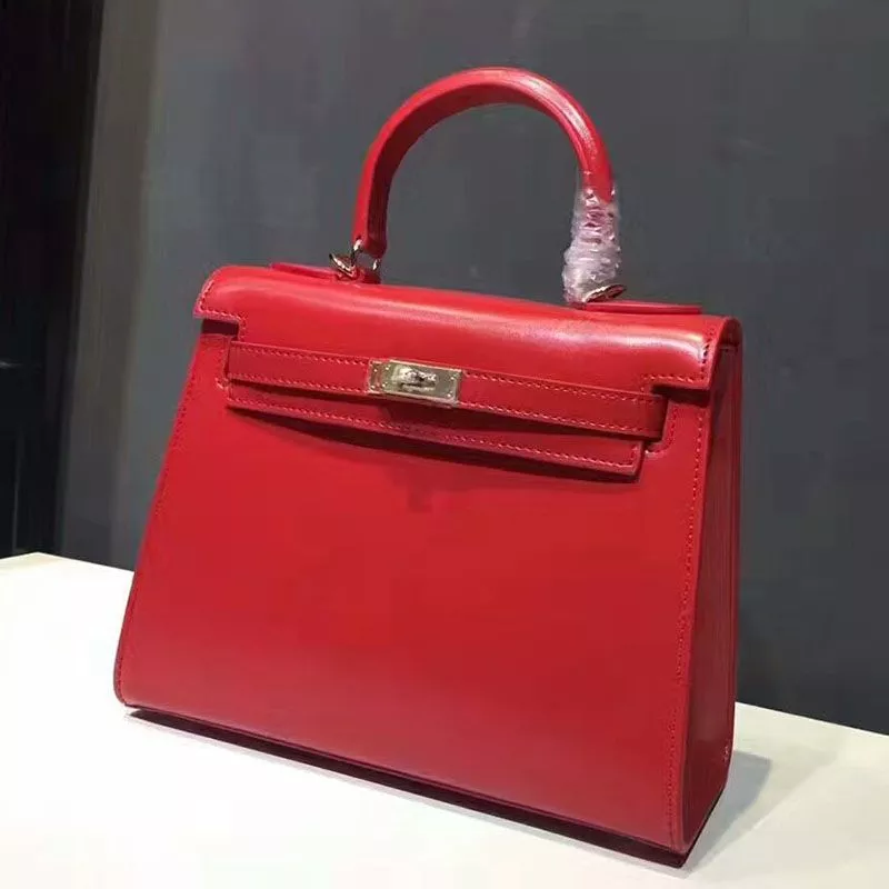 Cheap Hermes Kelly Bag Box Leather Gold Hardware In Red 0120