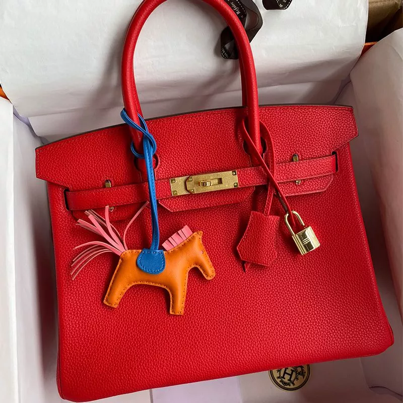 Affordable Hermes Birkin Bag Togo Leather Gold Hardware In Red 0118