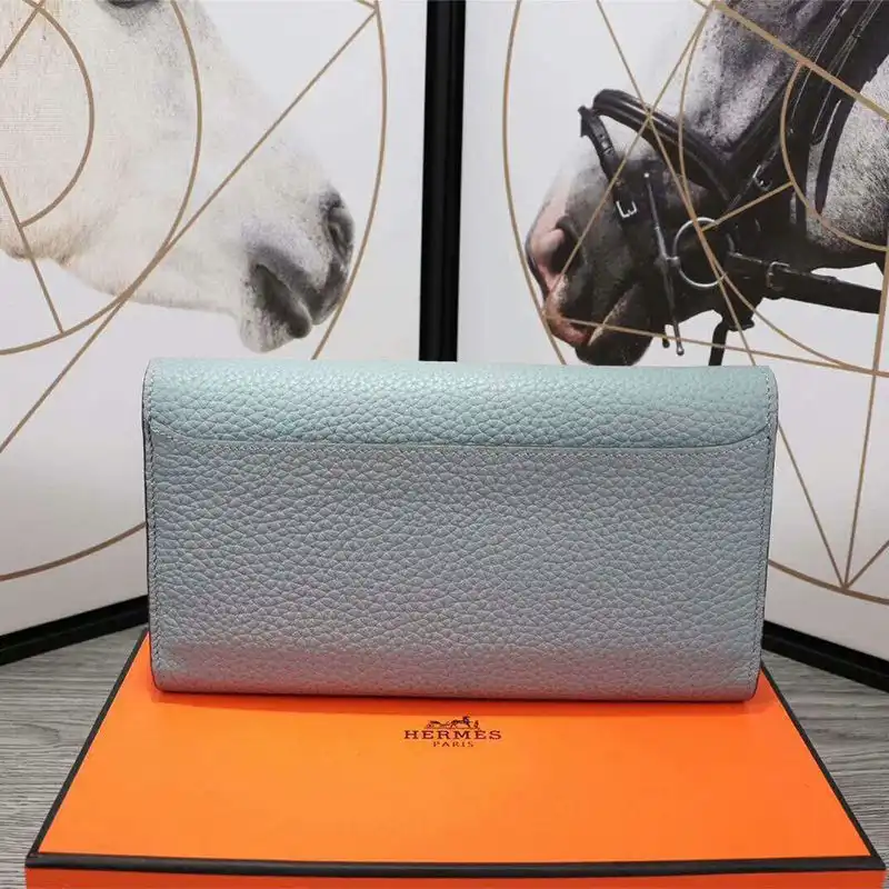 Affordable Hermes Constance Wallet Epsom Leather Palladium Hardware In Sky Blue 0123