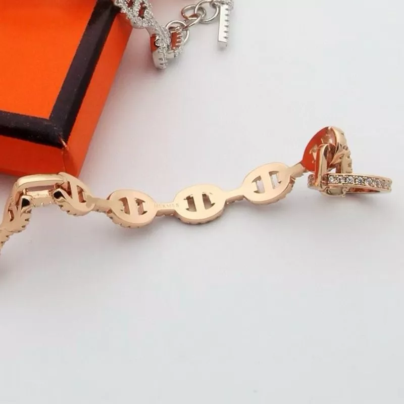 Affordable Hermes Chaine D'Ancre Bracelets With Crystals 0117