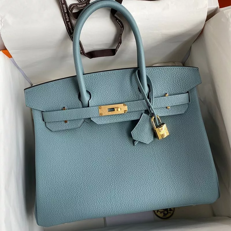 Affordable Hermes Birkin Bag Togo Leather Gold Hardware In Azure 0118