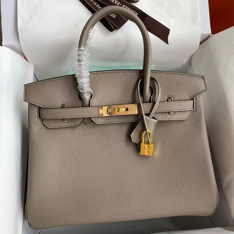 Affordable Hermes Birkin Bag Togo Leather Gold Hardware In Asphalt Grey 0118