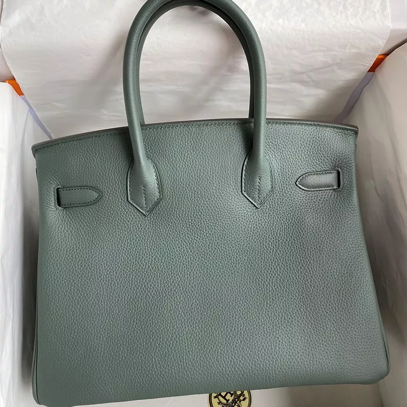 Affordable Hermes Birkin Bag Togo Leather Gold Hardware In Almond Green 0118