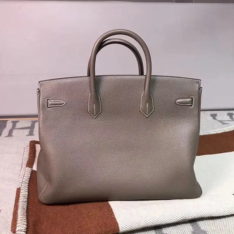 Cheap Hermes Birkin 40 Bag Togo Leather Gold Hardware In Grey 0124