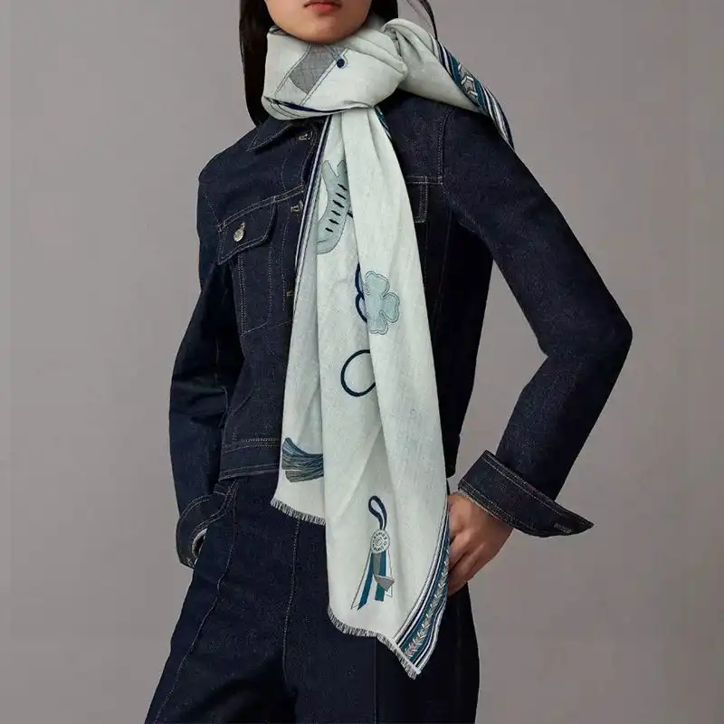 Affordable Hermes Et Gris Gris Scarf In Light Blue 0122