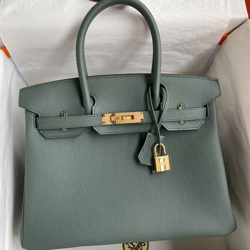 Affordable Hermes Birkin Bag Togo Leather Gold Hardware In Almond Green 0118