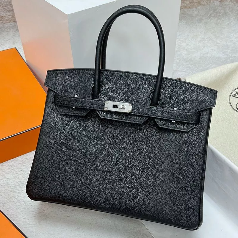 Cheap Hermes Birkin Bag Togo Leather Palladium Hardware In Black 0118