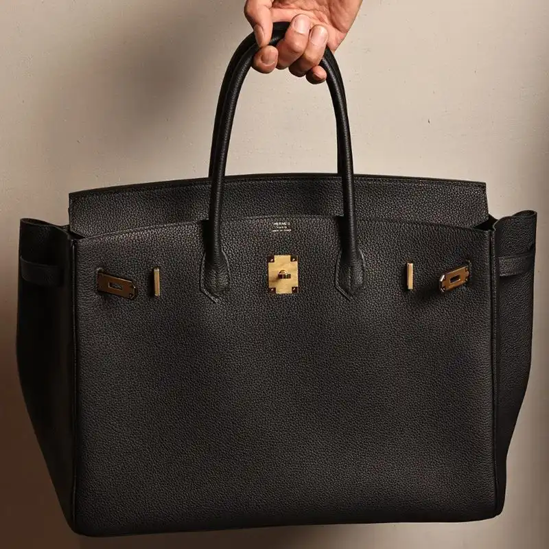 Affordable Hermes Birkin 40 Bag Togo Leather Gold Hardware In Black 0124