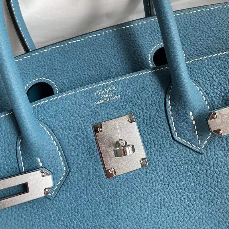 Cheap Hermes Birkin Bag Togo Leather Palladium Hardware In Teal 0131