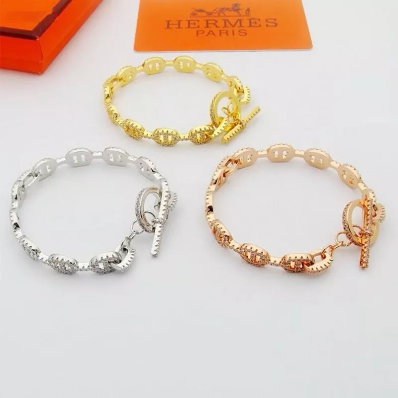 Affordable Hermes Chaine D'Ancre Bracelets With Crystals 0117