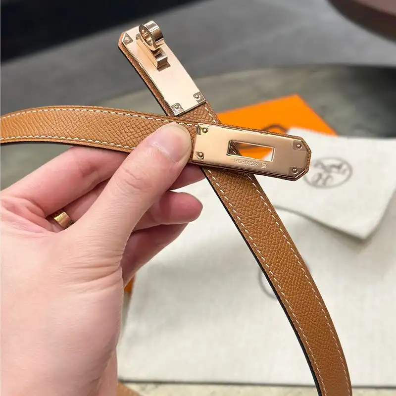 Affordable Hermes Kelly 18 Belt Espom Leather In Brown Rose Gold 0122