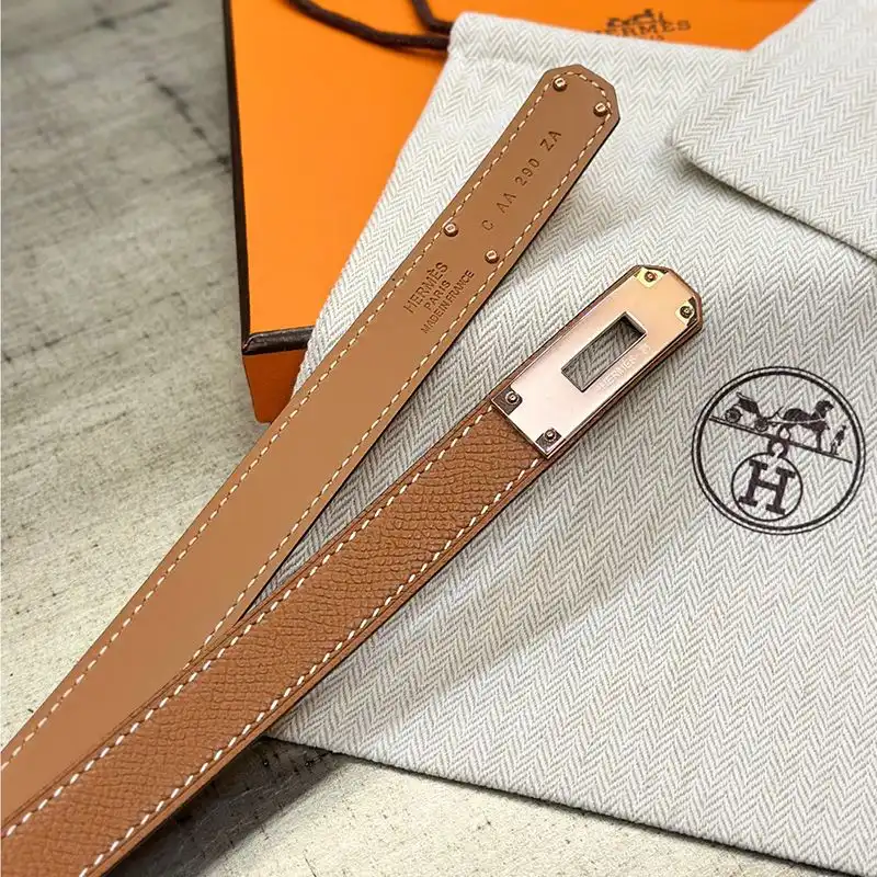 Affordable Hermes Kelly 18 Belt Espom Leather In Brown Rose Gold 0122