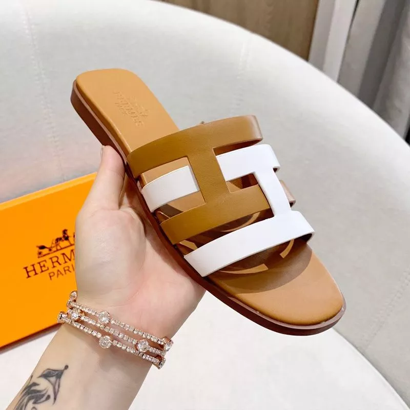 Affordable Hermes Amore Slides Women Calfskin In Brown 0112