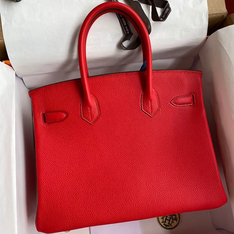 Affordable Hermes Birkin Bag Togo Leather Gold Hardware In Red 0118