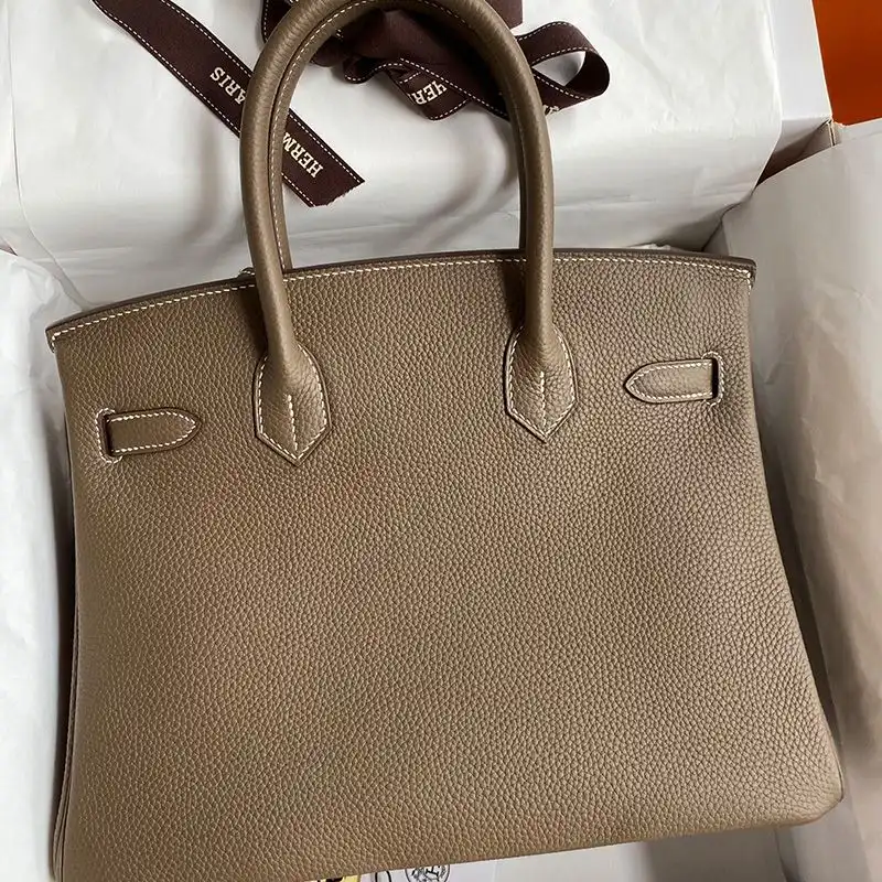 Cheap Hermes Birkin Bag Togo Leather Gold Hardware In Khaki 0124