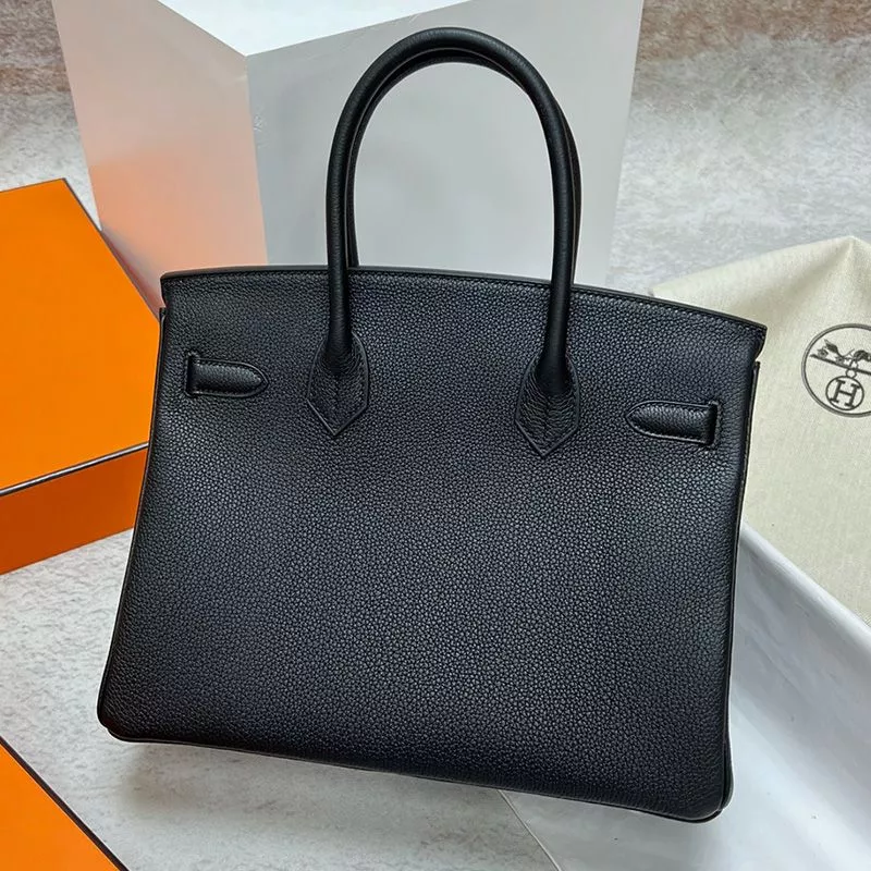 Cheap Hermes Birkin Bag Togo Leather Palladium Hardware In Black 0118