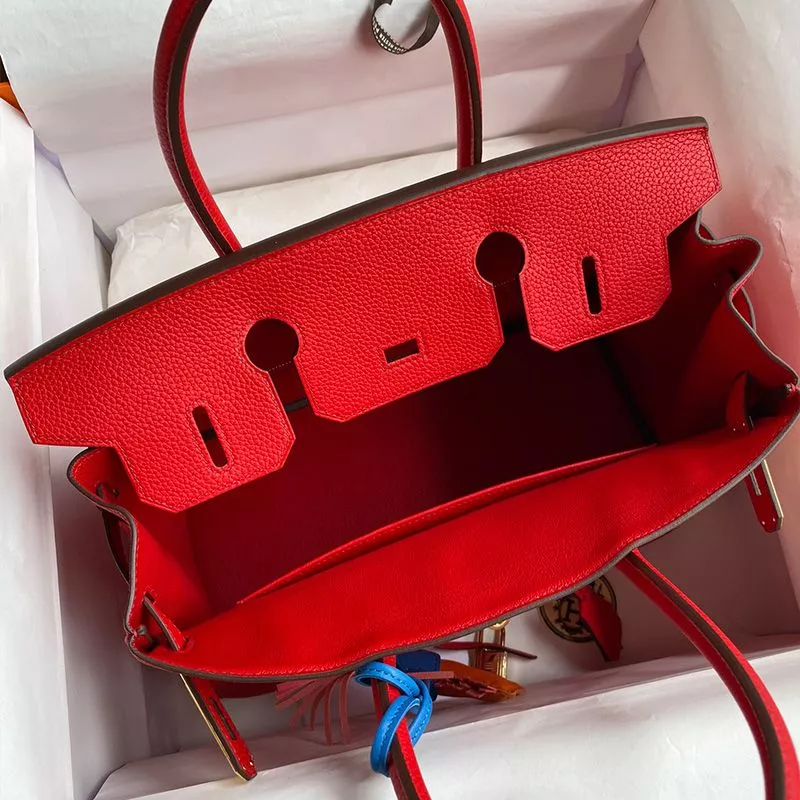 Affordable Hermes Birkin Bag Togo Leather Gold Hardware In Red 0118