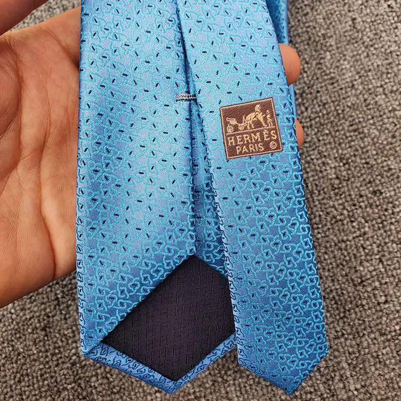 Affordable Hermes Tie 7 Sunny H Tie In Blue 0201