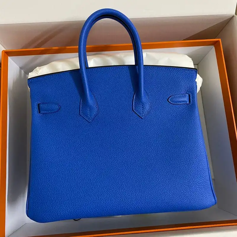 Cheap Hermes Birkin Bag Togo Leather Gold Hardware In Blue 0203