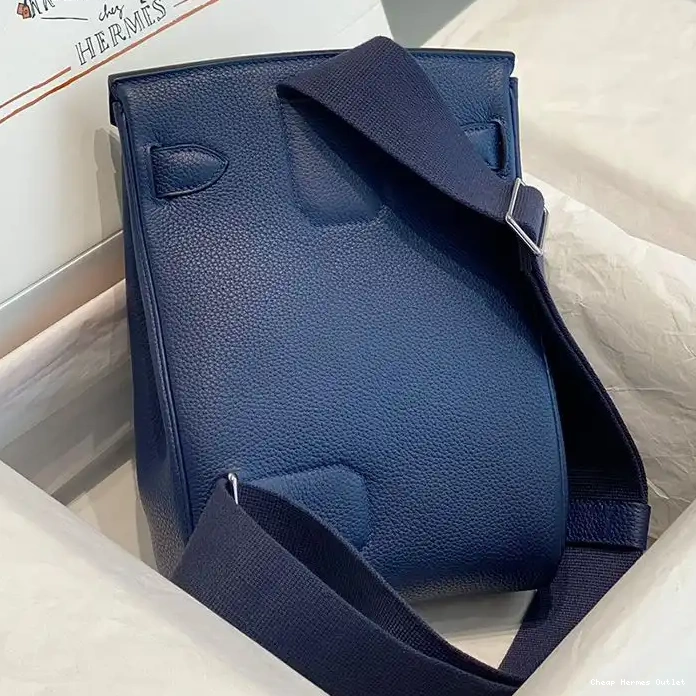 Affordable Dos Togo a Blue Hac Palladium Navy In Hermes Leather Hardware Backpack PM 0226