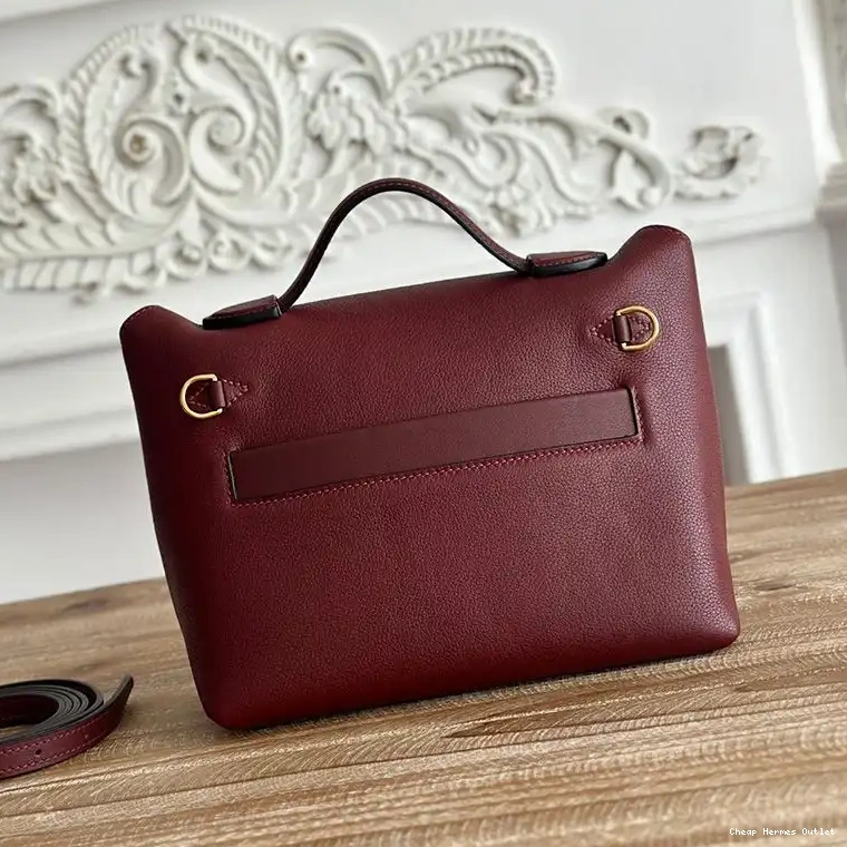 Affordable Evercolor Hardware Gold Hermes Burgundy Mini Leather 24 Bag Swift 24 In 0218