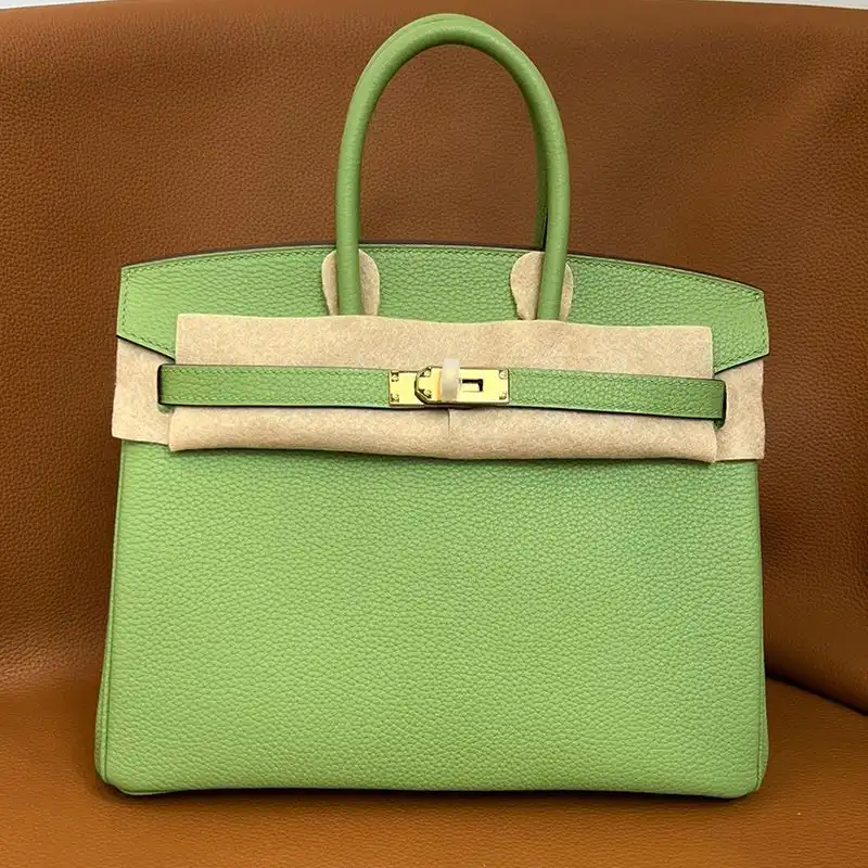 Affordable Hermes Birkin Bag Togo Leather Gold Hardware In Avocado Green 0204