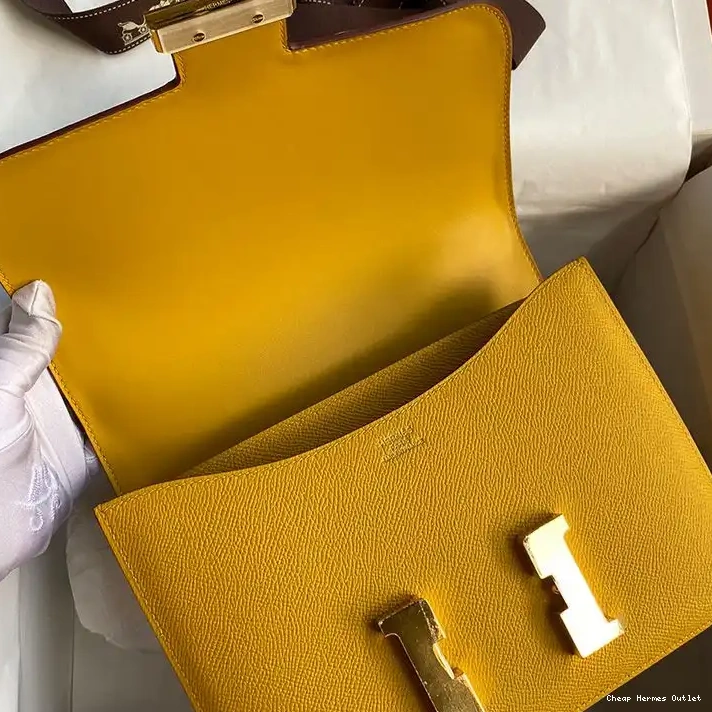 Affordable Constance Gold Hardware Bag In Yellow Epsom Leather Hermes 0217