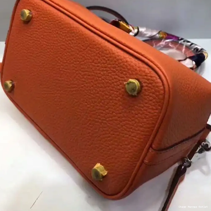 Affordable Hardware Swift In Palladium Bag Hermes Leather Orange Toolbox 0210