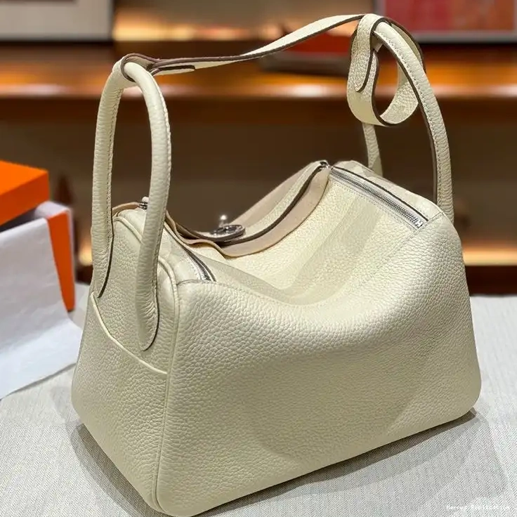 Affordable Hermes White Hardware Palladium Clemence In Lindy Bag Leather 0210