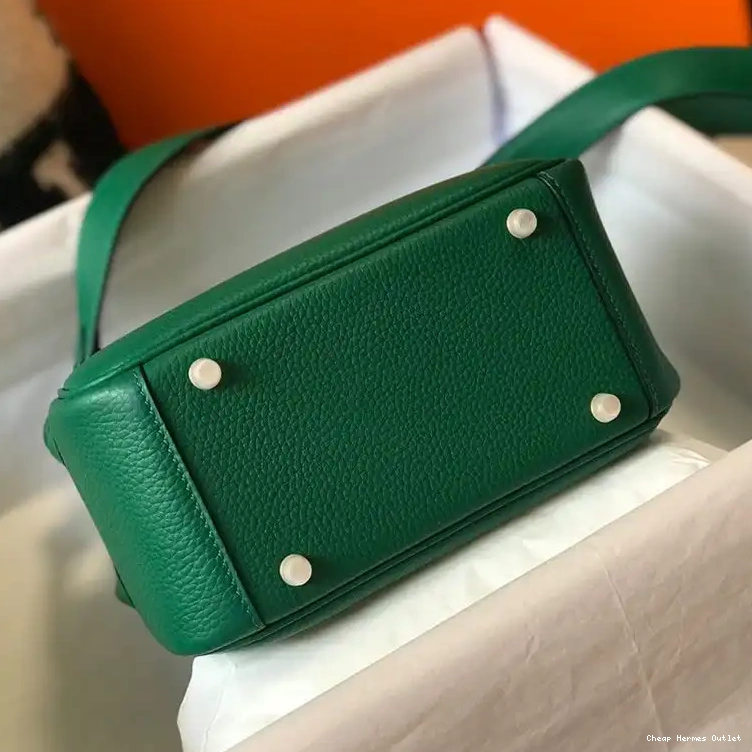 Affordable Togo Hardware Leather Green Hermes Mini In Gold Lindy Bag 0225