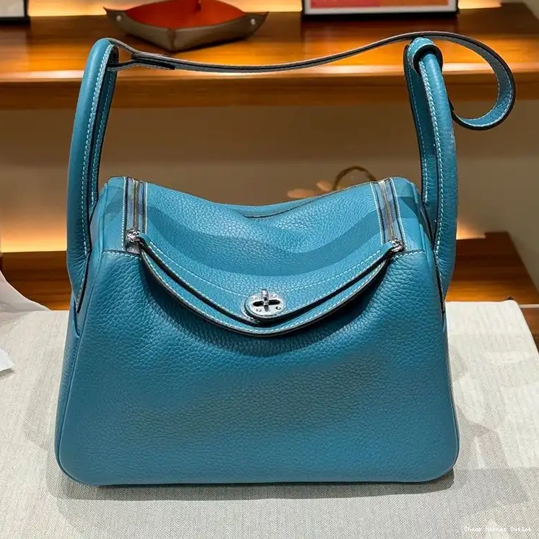 Affordable Hermes Palladium Clemence Leather Hardware In Lindy Blue Bag 0222