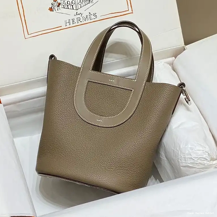 Affordable Khaki 18 In-The-Loop In Leather Hardware Palladium Hermes Bag Clemence 0228