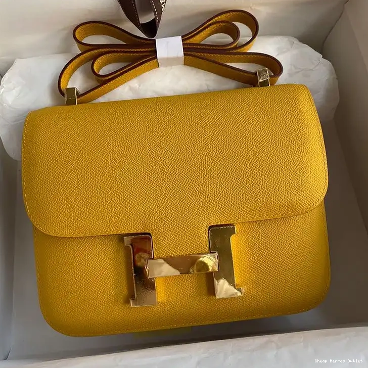 Affordable Constance Gold Hardware Bag In Yellow Epsom Leather Hermes 0217