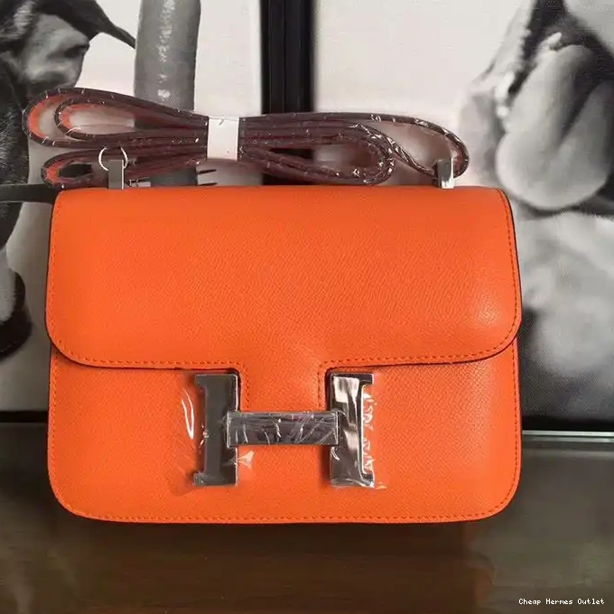 Affordable Hermes Palladium In Orange Bag Constance Leather Hardware Epsom 0216