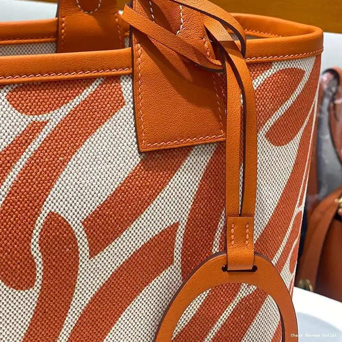 Affordable Hermes Steeple 25 Beige Plume Maillons & with Canvas Motif Bag Co In Orange H 0217