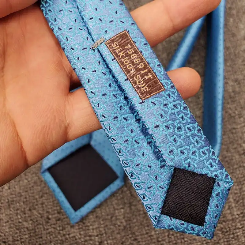 Affordable Hermes Tie 7 Sunny H Tie In Blue 0201