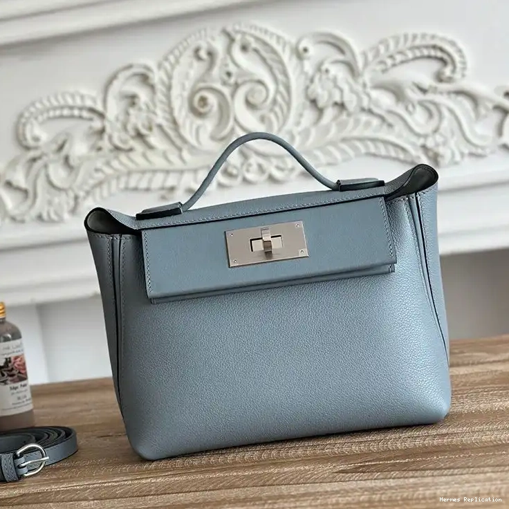 Affordable Hardware In Evercolor 24 Swift Palladium Hermes Sky Blue Leather Bag Mini 24 0223