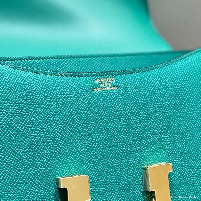 Affordable Hermes Bag In Gold Constance Green Leather Hardware Epsom Verona 0210