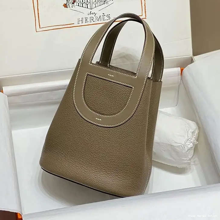 Affordable Khaki 18 In-The-Loop In Leather Hardware Palladium Hermes Bag Clemence 0228