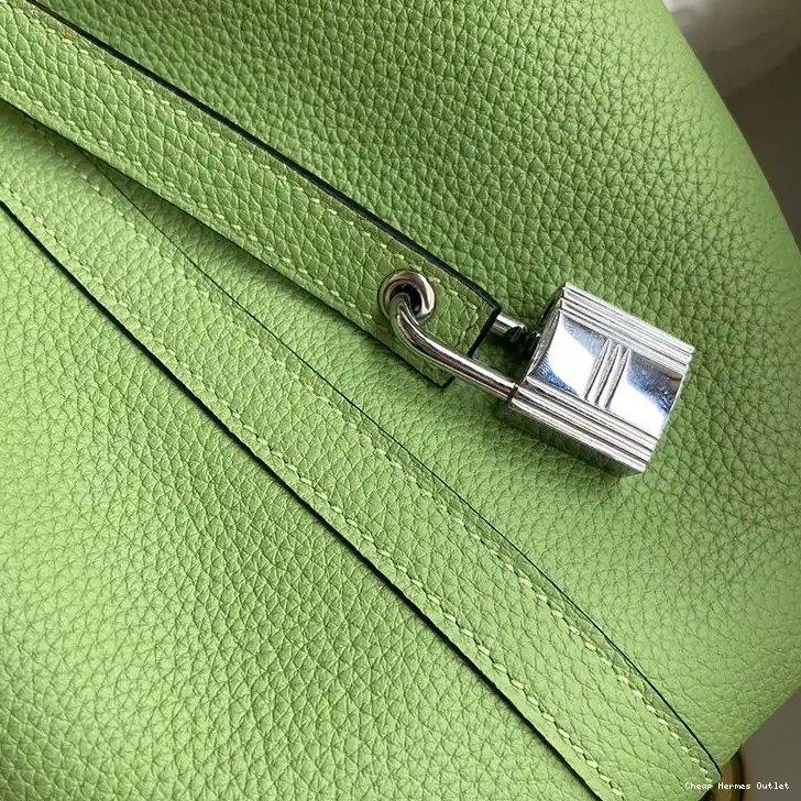 Affordable Gold Bag Hardware Hermes Mint Picotin In Palladium Green Clemence Lock Leather 0224