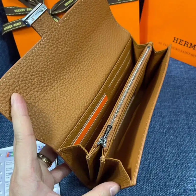 Affordable Hermes Constance Wallet Togo Leather Palladium Hardware In Brown 0206