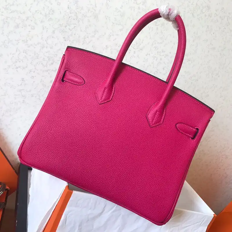 Cheap Hermes Birkin Bag Togo Leather Palladium Hardware In Rose 0203