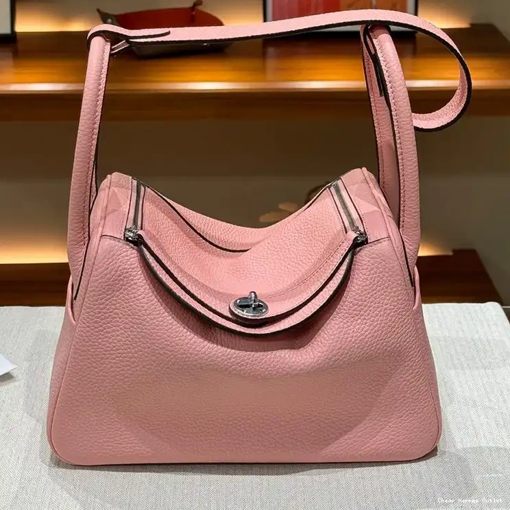 Affordable Palladium Clemence In Leather Bag Hermes Cherry Hardware Lindy 0209