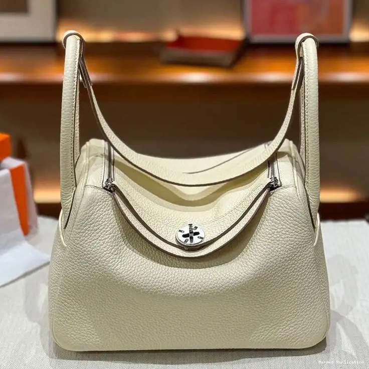 Affordable Hermes White Hardware Palladium Clemence In Lindy Bag Leather 0210