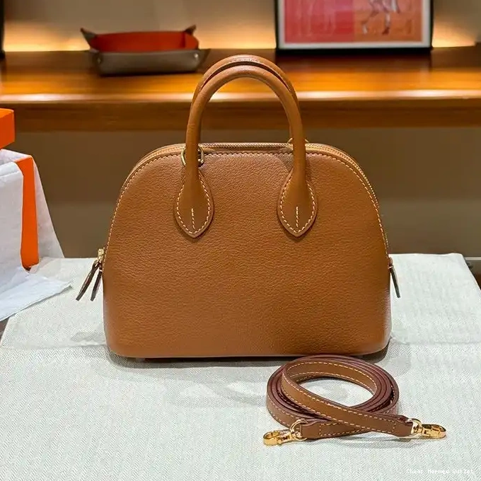 Affordable Brown Hermes Gold Mini In Chevre Leather Bag Hardware Bolide 0210