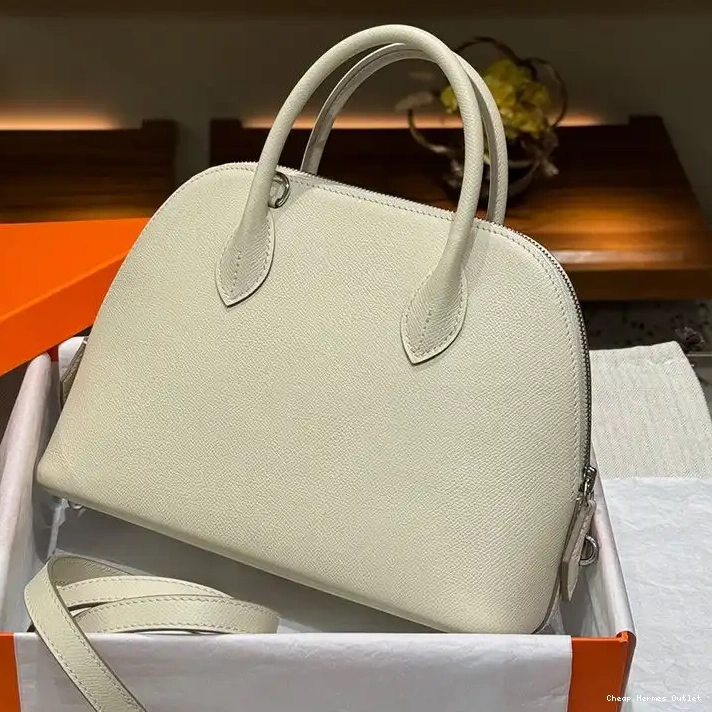 Affordable Hermes White 25 Leather Palladium Bag Hardware Epsom Bolide In 0221