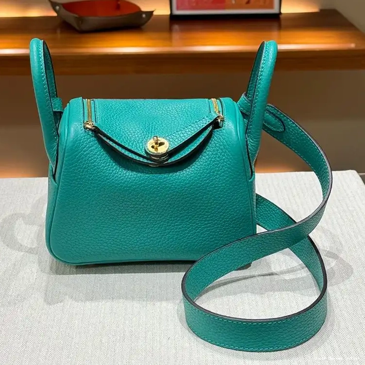 Affordable Togo Teal Mini Gold Hermes Hardware Bag Leather In Lindy 0213