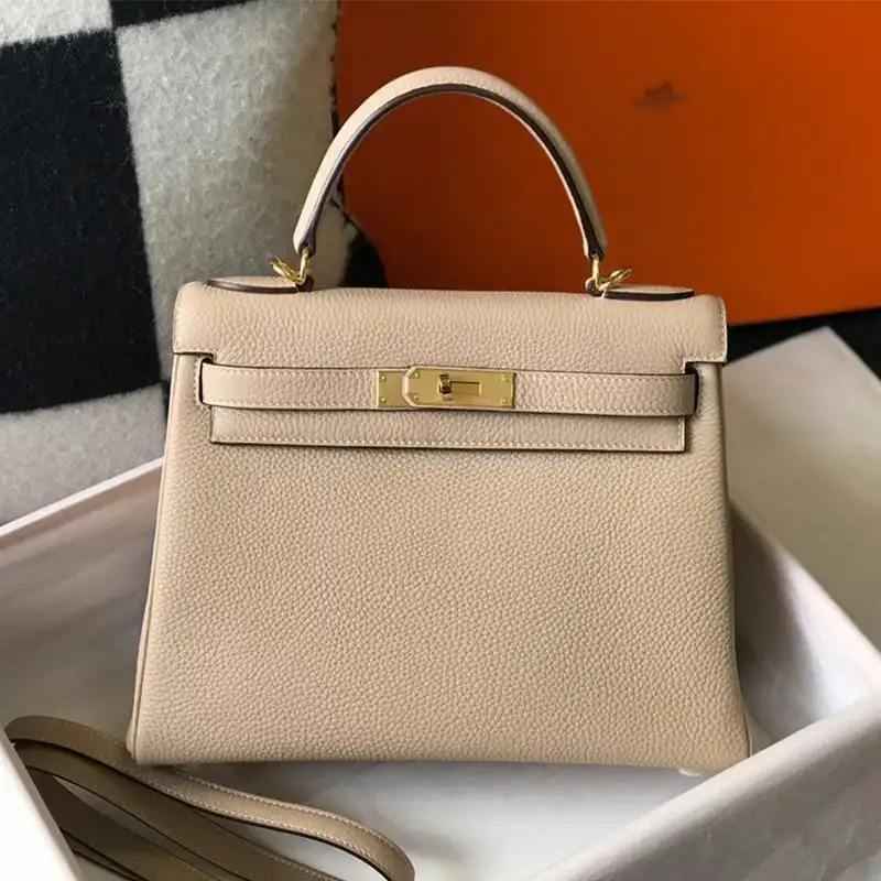 Cheap Hermes Kelly Bag Togo Leather Gold Hardware In Grey 0202