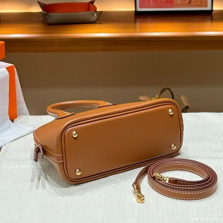 Affordable Gold Bolide Chevre Leather Mini In Brown Hardware Bag Hermes 0213